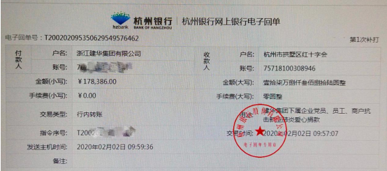浙江超凡国际集团党员、员工和商户奉献爱心