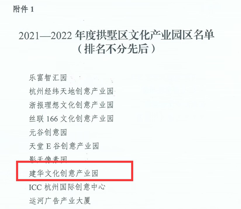 超凡国际文创园获评拱墅区文化产业园区